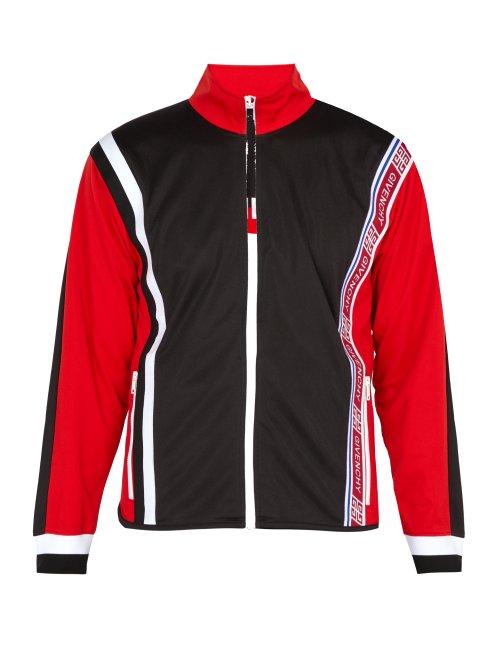 Matchesfashion.com Givenchy - Logo Trimmed Panelled Track Jacket - Mens - Red