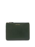 Matchesfashion.com Comme Des Garons Wallet - Logo-print Leather Pouch - Womens - Green