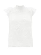 Matchesfashion.com Erdem - Opal Floral-embroidered Organza Blouse - Womens - White