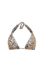 Matchesfashion.com Melissa Odabash - Grenada Leopard Print Halterneck Bikini Top - Womens - Animal