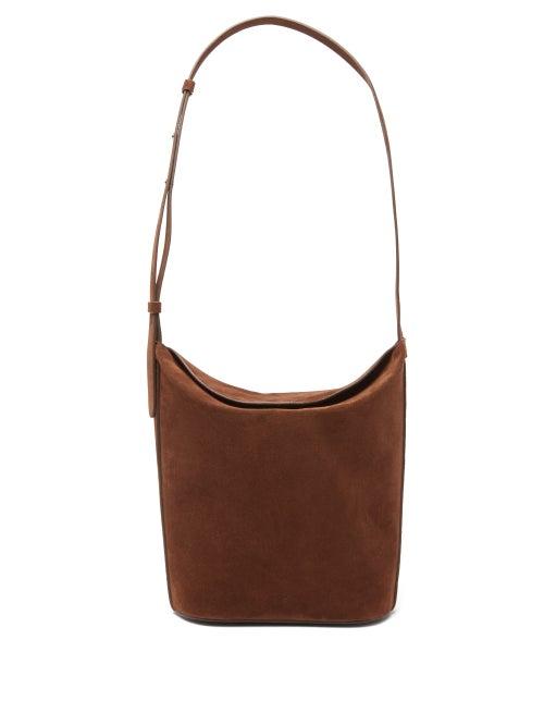 Aesther Ekme - Sway Suede Bucket Bag - Womens - Dark Brown