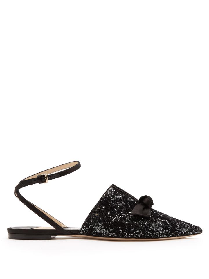 Jimmy Choo Temple Glitter Flat