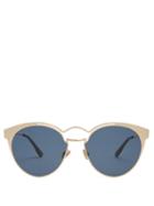 Matchesfashion.com Dior Eyewear - Nebula Cat Eye Metal Sunglasses - Womens - Rose Gold