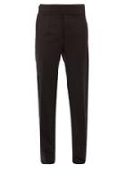 Matchesfashion.com Dolce & Gabbana - Detachable Cummerbund Virgin Wool Blend Trousers - Mens - Black