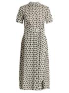 Lisa Marie Fernandez Floral-embroidered Short-sleeved Cotton Dress