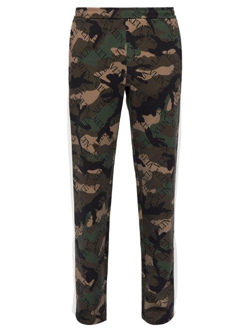 Matchesfashion.com Valentino - Camouflage Print Track Pants - Mens - Khaki