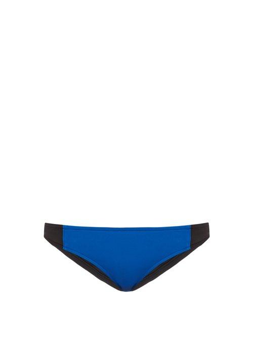 Matchesfashion.com Stella Mccartney - Iconic Bi Colour Bikini Briefs - Womens - Black Blue