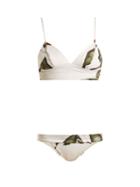 Matchesfashion.com Haight - Leaf Print Triangle Bikini - Womens - White Print