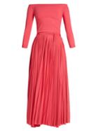 Alexander Mcqueen Off-the-shoulder Ribbed-knit Midi Dress