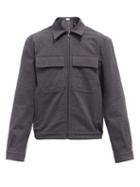 Mens Rtw Raey - Textured Cotton-twill Bomber Jacket - Mens - Charcoal