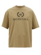 Matchesfashion.com Balenciaga - Laurier Bb Logo Print Cotton T Shirt - Mens - Brown
