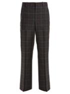 Gucci Heart Fil Coup Checked Wool-blend Trousers
