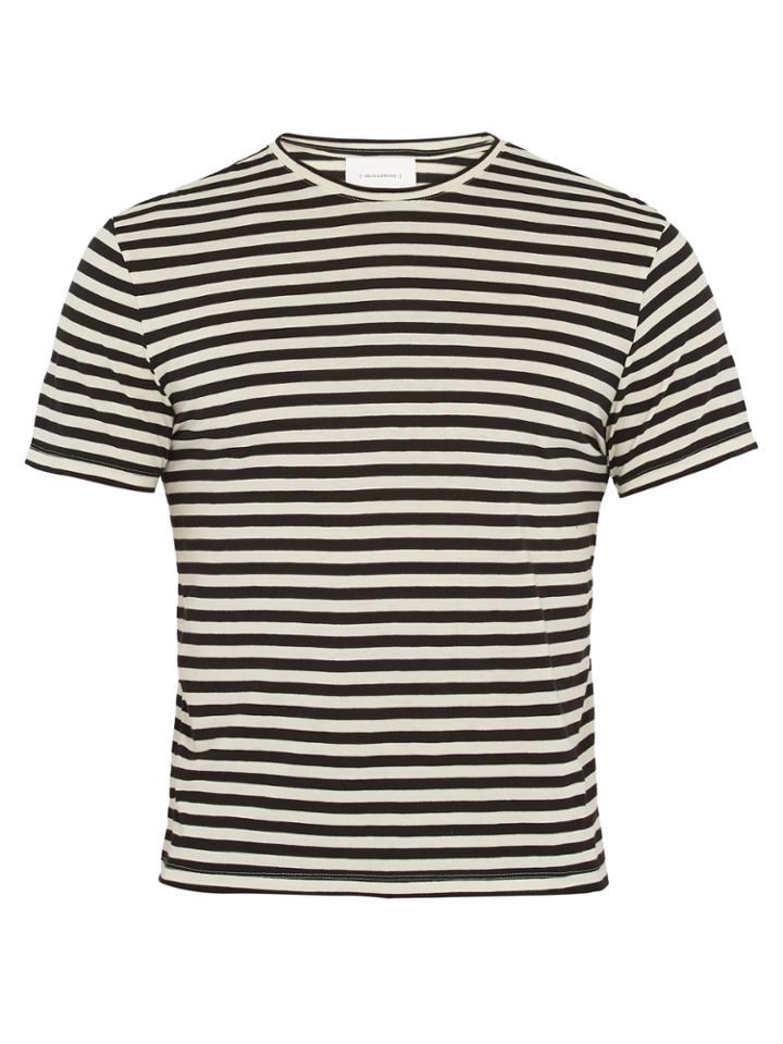 Solid & Striped The Striped Cotton-blend T-shirt