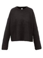 Totme - Round-neck Alpaca-blend Sweater - Womens - Black