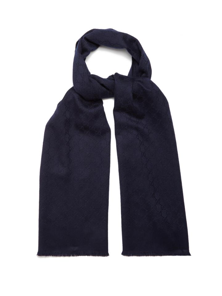 Gucci Gg Supreme Cashmere Scarf