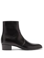 Matchesfashion.com Saint Laurent - Wyatt Leather Boots - Mens - Black