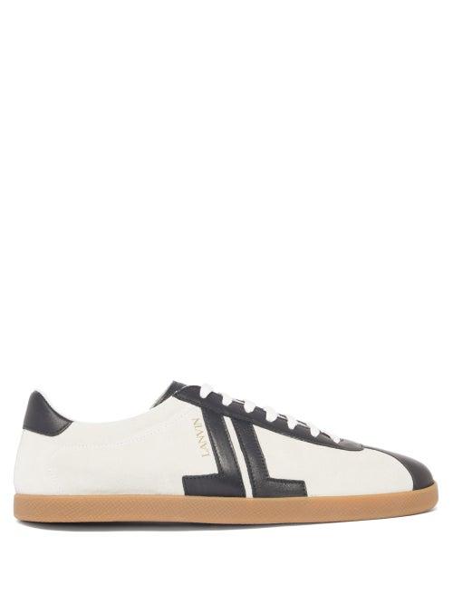 Matchesfashion.com Lanvin - Jl Low Top Suede Trainers - Mens - White Black
