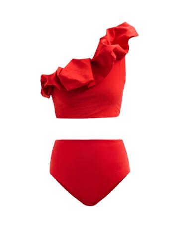 Maygel Coronel - Merly Ruffled Bikini - Womens - Red