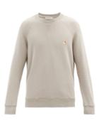 Matchesfashion.com Maison Kitsun - Fox-head Patch Cotton Sweatshirt - Mens - Grey