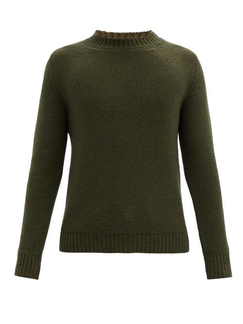 Matchesfashion.com The Gigi - Reverse-stockinette Wool Sweater - Mens - Khaki
