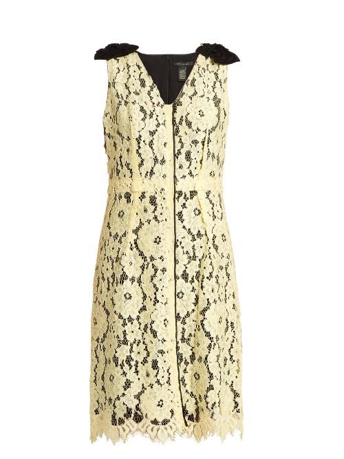 Marc Jacobs Sleeveless Guipure-lace And Silk Dress
