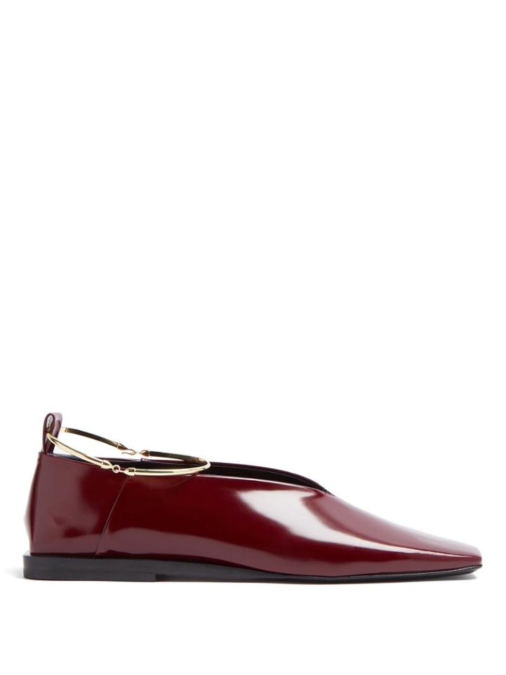 Jil Sander High-shine Ballet Flats