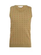 Marni Geometric-pattern Cotton Sleeveless Sweater