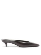 Totme - Square-toe Leather Mules - Womens - Black