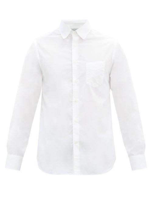 Matchesfashion.com Officine Gnrale - Tristan Removable-collar Cotton-poplin Shirt - Mens - White