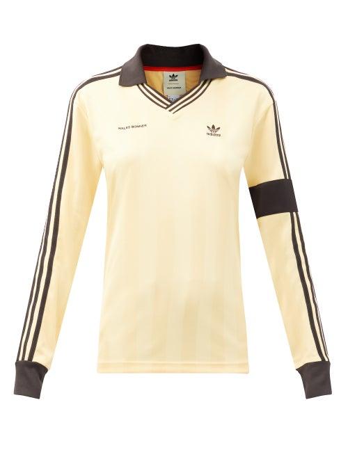 Matchesfashion.com Adidas X Wales Bonner - Logo-embroidered Jersey Long-sleeve T-shirt - Womens - Yellow
