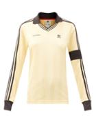 Matchesfashion.com Adidas X Wales Bonner - Logo-embroidered Jersey Long-sleeve T-shirt - Womens - Yellow