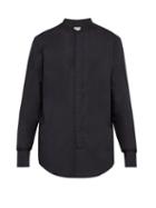 Matchesfashion.com Wooyoungmi - Mandarin Collar Relaxed Shirt - Mens - Black