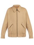 Matchesfashion.com Burberry - Harrington Cotton Gabardine Jacket - Mens - Beige