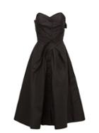 Matchesfashion.com William Vintage - Christian Dior 1956 Strapless Silk Taffeta Dress - Womens - Black