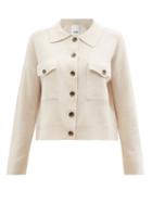 Allude - Point-collar Wool-blend Jacket - Womens - Ivory