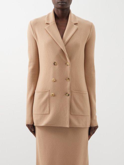 Gabriela Hearst - Loretta Double-breasted Merino Jacket - Womens - Camel