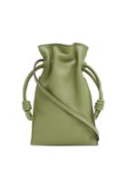 Loewe - Flamenco Mini Leather Cross-body Bag - Womens - Green