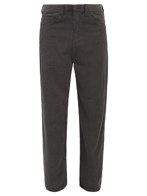 Sasquatchfabrix - Flared Cotton-corduroy Trousers - Mens - Black