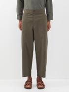Maran - El Pepe Cotton-canvas Straight-leg Trousers - Mens - Green