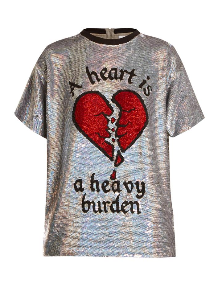 Ashish Broken Heart Sequin-embellished Silk Top