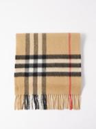 Burberry - Giant Check Cashmere Scarf - Womens - Beige Multi