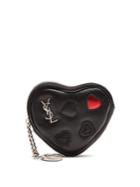 Saint Laurent Love Heart-shaped Leather Coin Purse