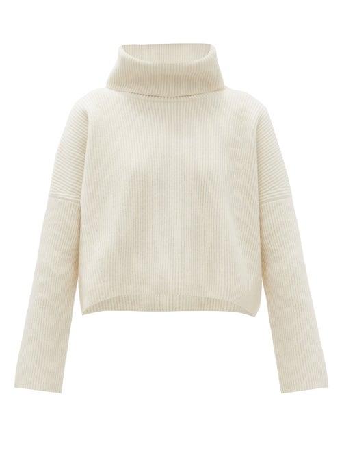 Matchesfashion.com Another Tomorrow - Roll-neck Merino-wool Sweater - Womens - Cream