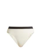 Matchesfashion.com Solid & Striped - The Alexa High Waisted Bikini Briefs - Womens - Cream