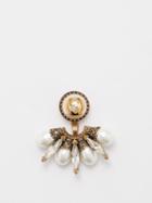 Gucci - Gg Faux-pearl & Crystal Single Earring - Womens - Pearl