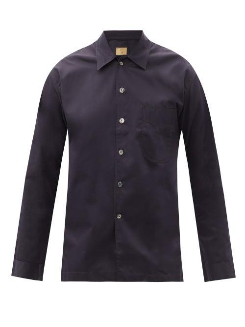 Matchesfashion.com L.e.j - Le Plage Cotton-sateen Shirt - Mens - Black