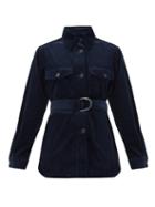 Matchesfashion.com Bella Freud - Belted Cotton-corduroy Shirt Jacket - Womens - Navy