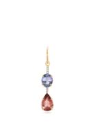 Matchesfashion.com Irene Neuwirth - Tourmaline, Tanzanite & Rose Gold Single Earring - Womens - Light Blue
