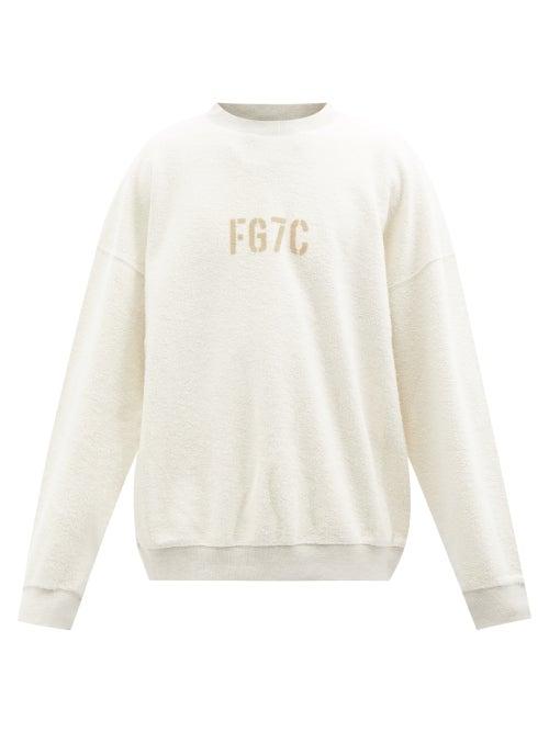 Fear Of God - Logo-appliqu Cotton Fleece Sweatshirt - Mens - White