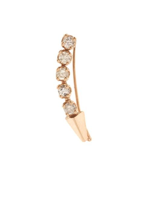 Loren Stewart White-diamond & Rose-gold Earring
